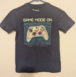 XBOX Blue Game Mode Blue Short Sleeve Shirt Size 8